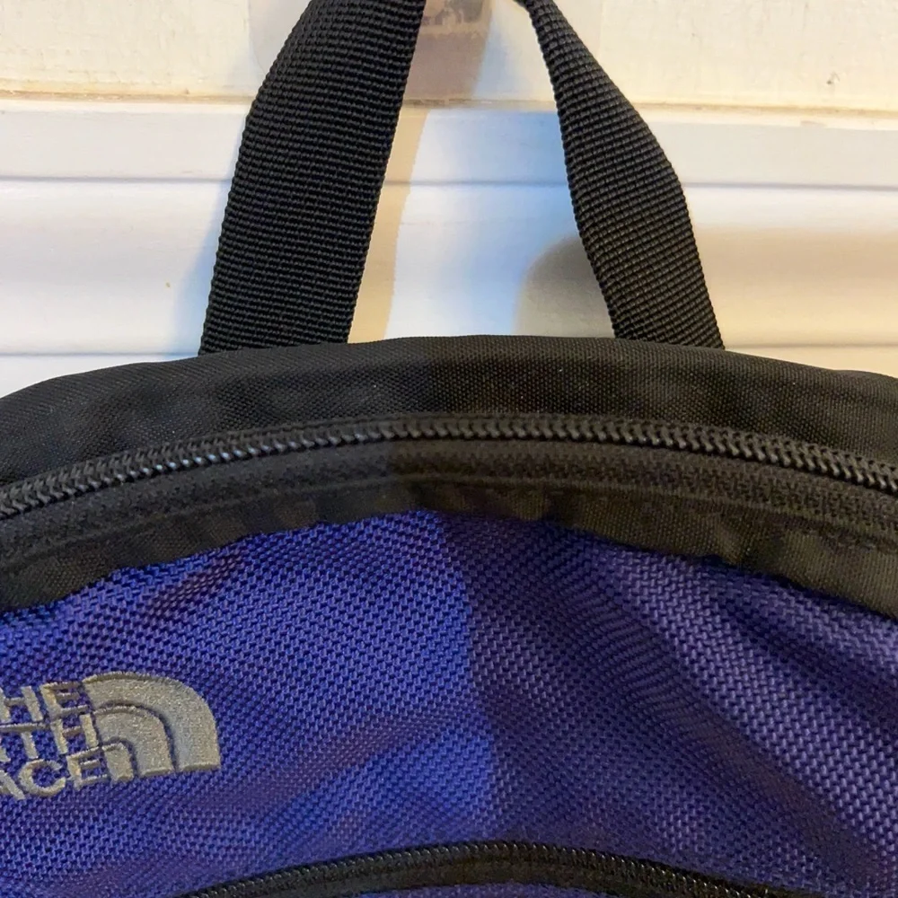Vintage The North Face Black and Blue Men's Backpack
